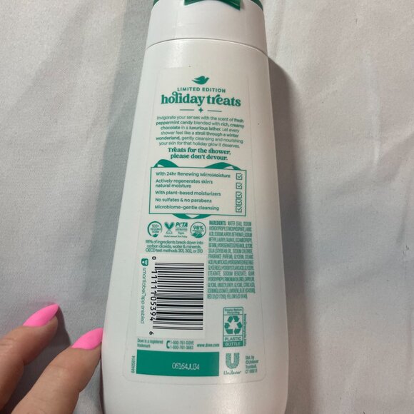 Dove Peppermint Bark Body Wash 325ml Limited Edition NEW - Picture 2 of 2